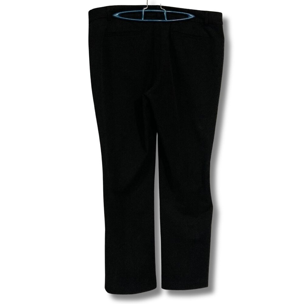 HILARY RADLEY Black straight leg capri pants MEDIUM LARGE sz 10 cropped trousers